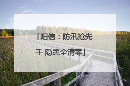 阳信：防汛抢先手 隐患全清零