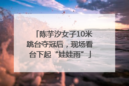 陈芋汐女子10米跳台夺冠后，现场看台下起“娃娃雨”