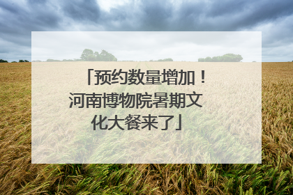 预约数量增加！河南博物院暑期文化大餐来了