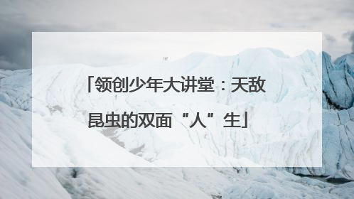 领创少年大讲堂：天敌昆虫的双面“人”生