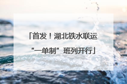 首发！湖北铁水联运“一单制”班列开行