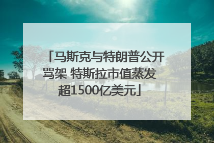 马斯克与特朗普公开骂架 特斯拉市值蒸发超1500亿美元