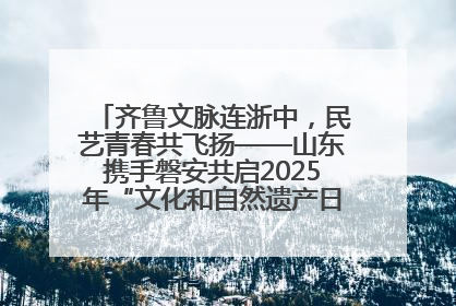齐鲁文脉连浙中，民艺青春共飞扬——山东携手磐安共启2025年“文化和自然遗产日”系列活动