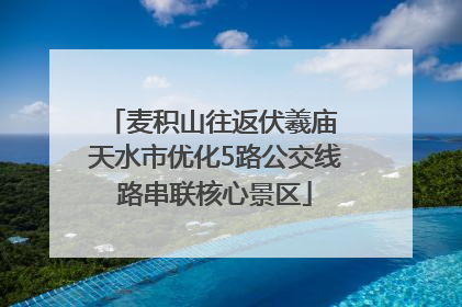 麦积山往返伏羲庙 天水市优化5路公交线路串联核心景区