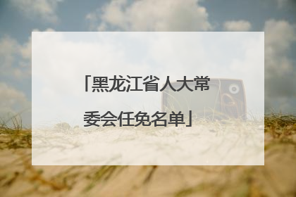黑龙江省人大常委会任免名单