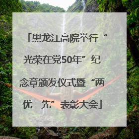 黑龙江高院举行“光荣在党50年”纪念章颁发仪式暨“两优一先”表彰大会