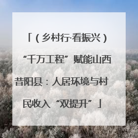 （乡村行·看振兴）“千万工程”赋能山西昔阳县：人居环境与村民收入“双提升”