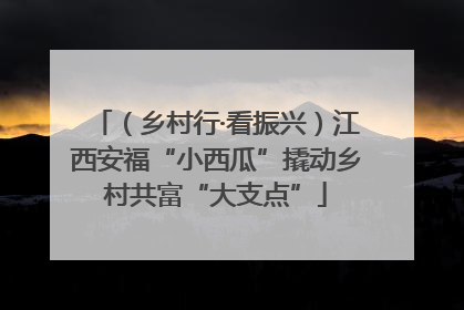 （乡村行·看振兴）江西安福“小西瓜”撬动乡村共富“大支点”