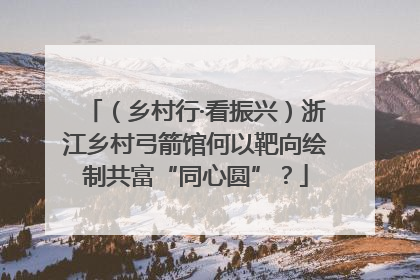 （乡村行·看振兴）浙江乡村弓箭馆何以靶向绘制共富“同心圆”？
