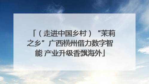 （走进中国乡村）“茉莉之乡”广西横州借力数字智能 产业升级香飘海外