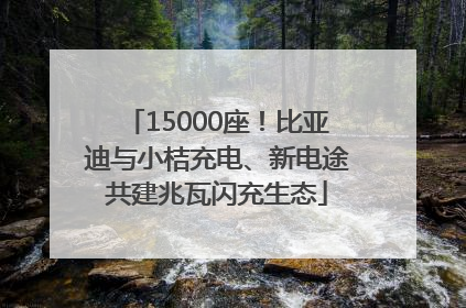15000座！比亚迪与小桔充电、新电途共建兆瓦闪充生态