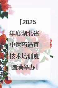 2025年度湖北省中医药适宜技术培训班圆满举办