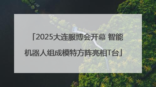 2025大连服博会开幕 智能机器人组成模特方阵亮相T台