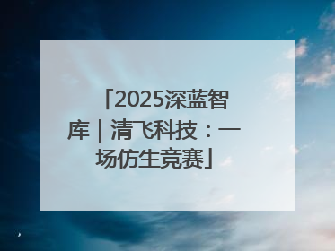 2025深蓝智库｜清飞科技：一场仿生竞赛
