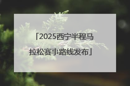 2025西宁半程马拉松赛事路线发布