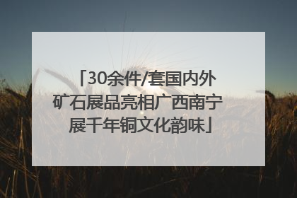 30余件/套国内外矿石展品亮相广西南宁 展千年铜文化韵味