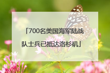 700名美国海军陆战队士兵已抵达洛杉矶