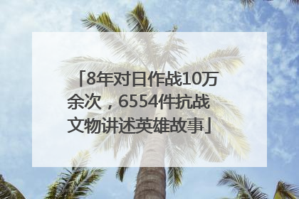 8年对日作战10万余次，6554件抗战文物讲述英雄故事